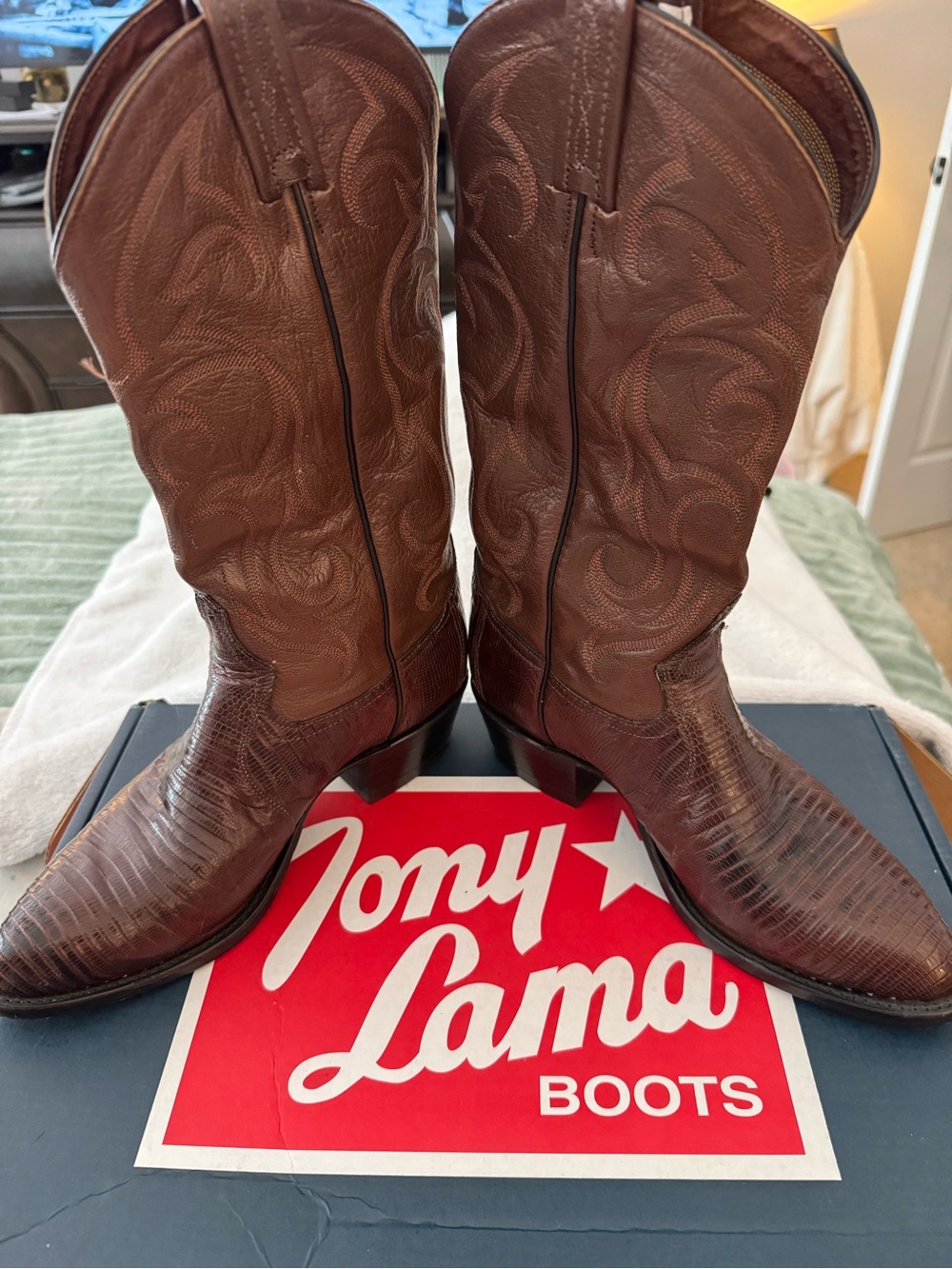 Vintage Tony Lama men’s Lizard skin boots size 8 D